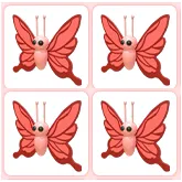 4x Scarlet Butterfly