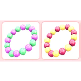 Purple and Green Beads and Red and Y