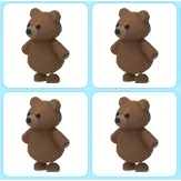 4x Brown Bear