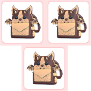3x Chocolate Chip Bat Dragon Backpack