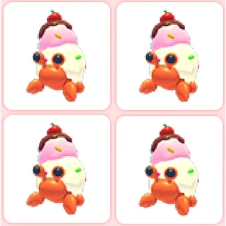 4x Ice Cream Hermit Crab