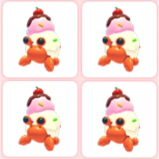 4x Ice Cream Hermit Crab
