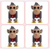 4x Toy Monkey