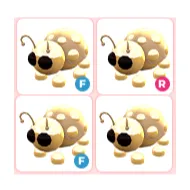 4x Golden Ladybug