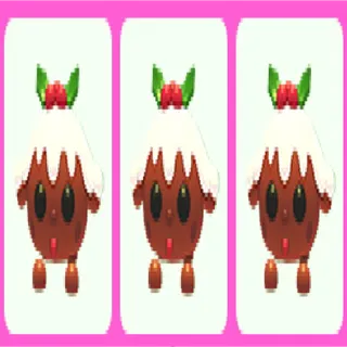 3x Christmas Pudding Pup