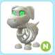 N Halloween White Skeleton Dog