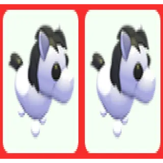 2x Shetland Pony White