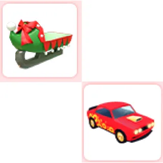 Festive Ice Skates and Lunar Muscle Car