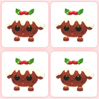 4x Christmas Pudding Pup