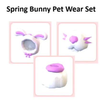 Spring Bunny Pet Wear Set - Adopt Me Game Item - Gameflip
