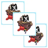 3x Pirate Hermit Crab