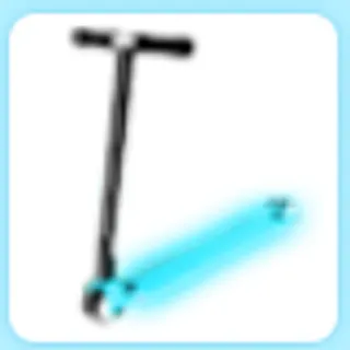 neon blue scooter