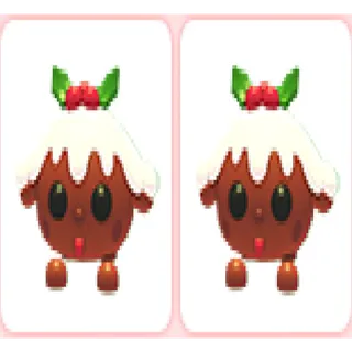 2x Christmas Pudding Pup