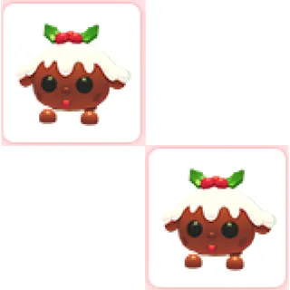 2x Christmas Pudding Pup