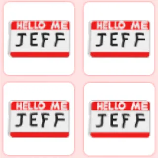 4x Jeff's Nametag
