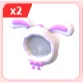 2x Spring Bunny Hood