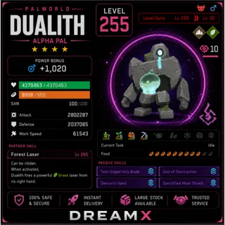 Sekhmet any skill / level palworld