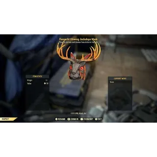Glowing Jackalope Mask