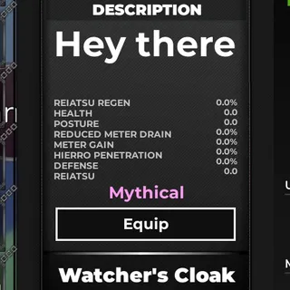 WATCHERS CLOAK TYPE SOUL