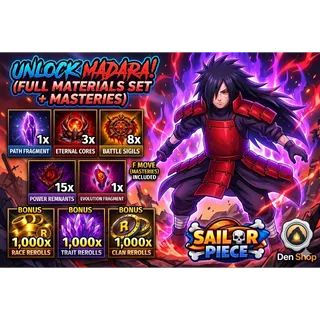 Madara + F Mastery Sailor Piece 