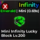 Mini Infinity Lucky Block | Escape Tsunami For Brainrot