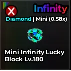 Mini Diamond Infinity Lucky Block | Escape Tsunami