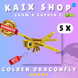5x Golden Dragonfly