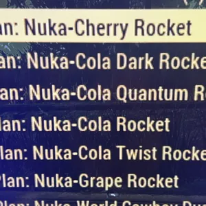 all 6 Nuka cola rocket p