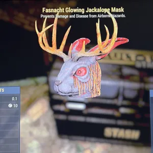 glowing jackalope mask