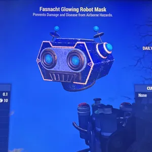 glowing robot mask