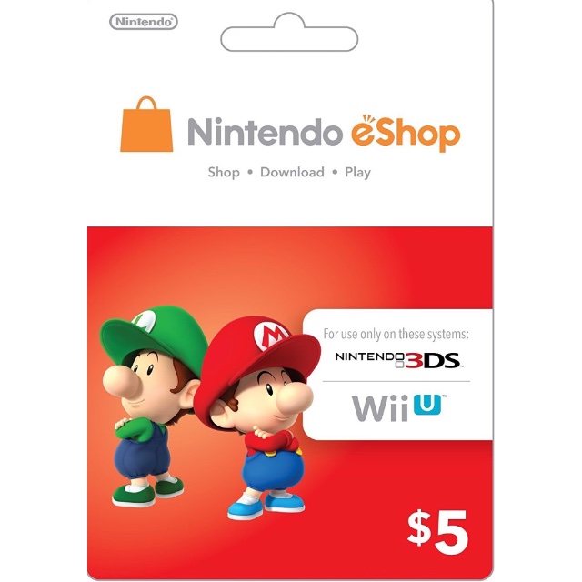 Nintendo eshop card wii on sale u