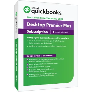 QuickBooks Desktop Premier Plus 2024 Software 1-Year Subscription