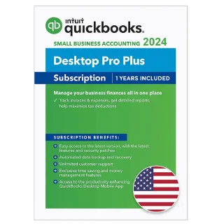 QuickBooks Desktop Pro PLus 2024 Software 1-Year Subscription