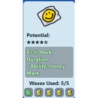  8% Mark Duration / Honey Mark | Smiley Sticker