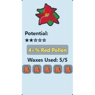 Poinsettia 4RP + 1 BGB | BSS | Bee Swarm Simulator