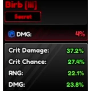 Good Birb Familiar Total Stat 110%