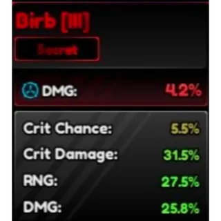 Good Birb Familiar Total Stat 90%