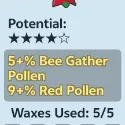  Poinsettia / 9 Red Pollen + 5 BGP / 9 Rp