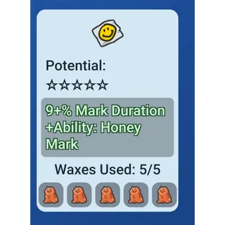 9% Mark Duration / Honey Mark | Smiley Sticker