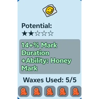 14% Mark Duration / Honey Mark | Smiley Sticker | BSS | Bee Swarm Simulator