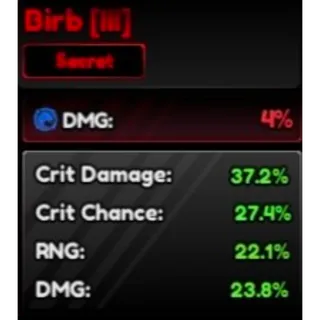 Good Birb Familiar Total Stat 110%