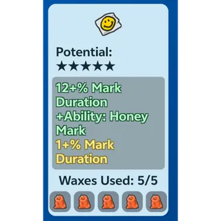 12% Mark Duration + 1% Mark Duration / Honey Mark | Smiley Sticker | BSS | Bee Swarm Simulator