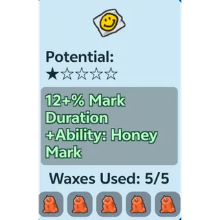 12% Mark Duration / Honey Mark | Smiley Sticker