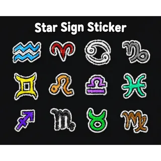 5 Random Star Sign Sticker