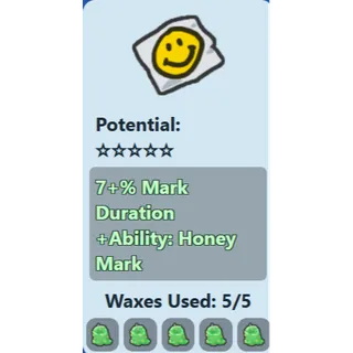 7% Mark Duration / Honey Mark | Smiley Sticker