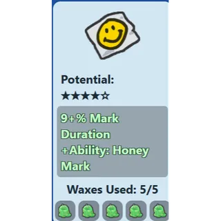 9% Mark Duration / Honey Mark | Smiley Sticker