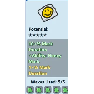 Smiley Sticker / 10% Mark Duration + 1% Mark Duration / Honey Mark | Smiley Sticker