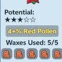 Poinsettia / 4 Red Pollen / 4 Rp 
