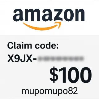 Amazon $100 Gift Card (Digital Code) – Unused, Fast Delivery