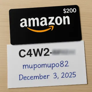 Amazon $200 Gift Card (Digital Code) – Unused, Fast Delivery